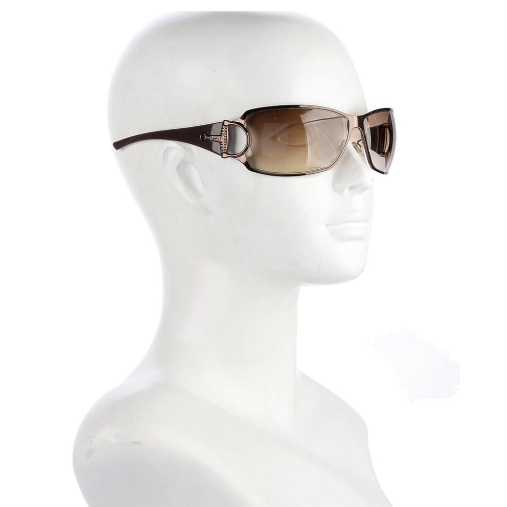 Gucci Vintage Y2K Hasler Horse-Bit Shield Sunglasses